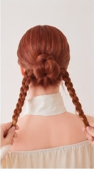 Step 5: Braid Both Lower Side Sections & Pancake